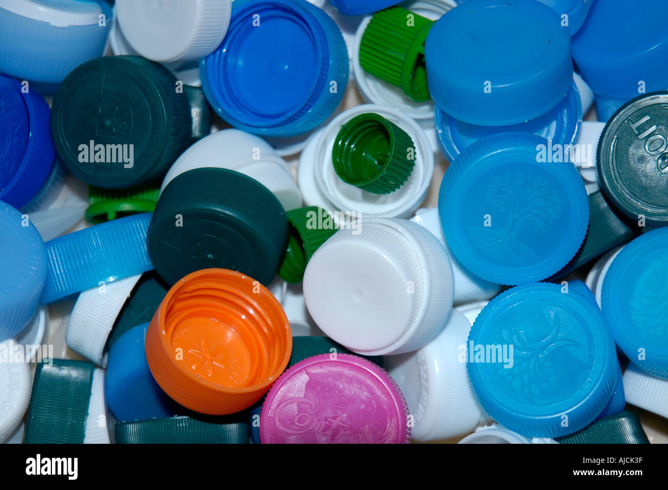 Plastic stopper recycling Stock Photo - Alamy