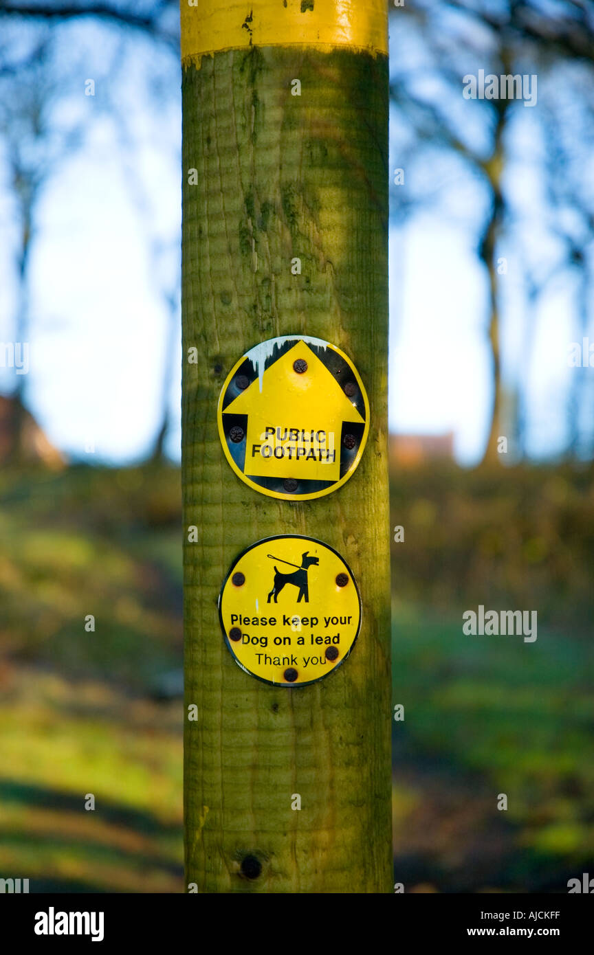 Please keep your dog on a lead sign in Lancashire England UK Stock Photo