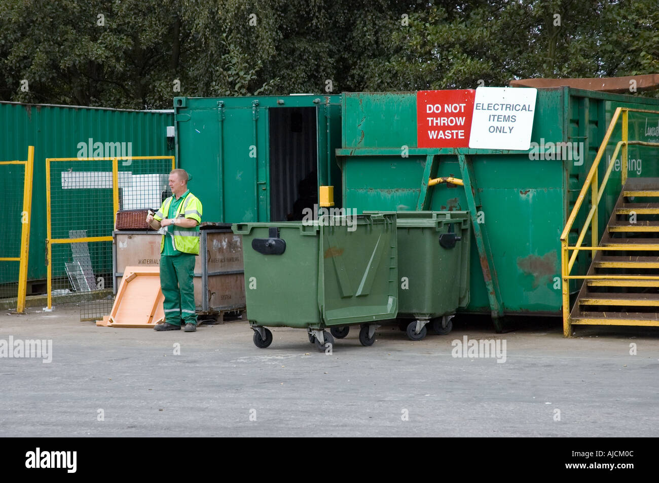 Civic Amenity Site at Skelmersdale Lancashire UK Stock Photo