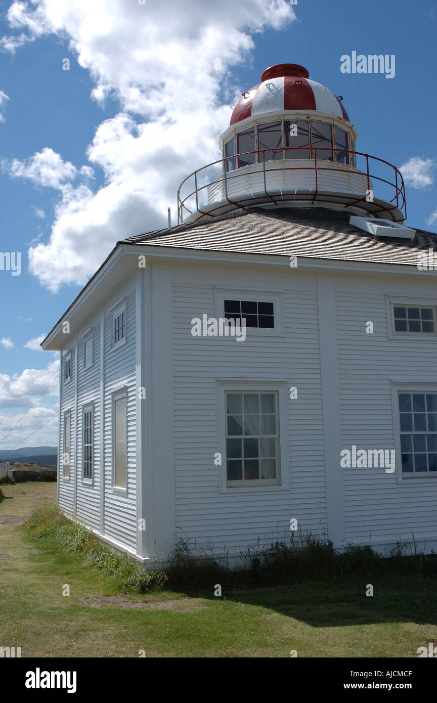 Old lighthouse at Cape Spear near St John's Newfoundland Stock Photo