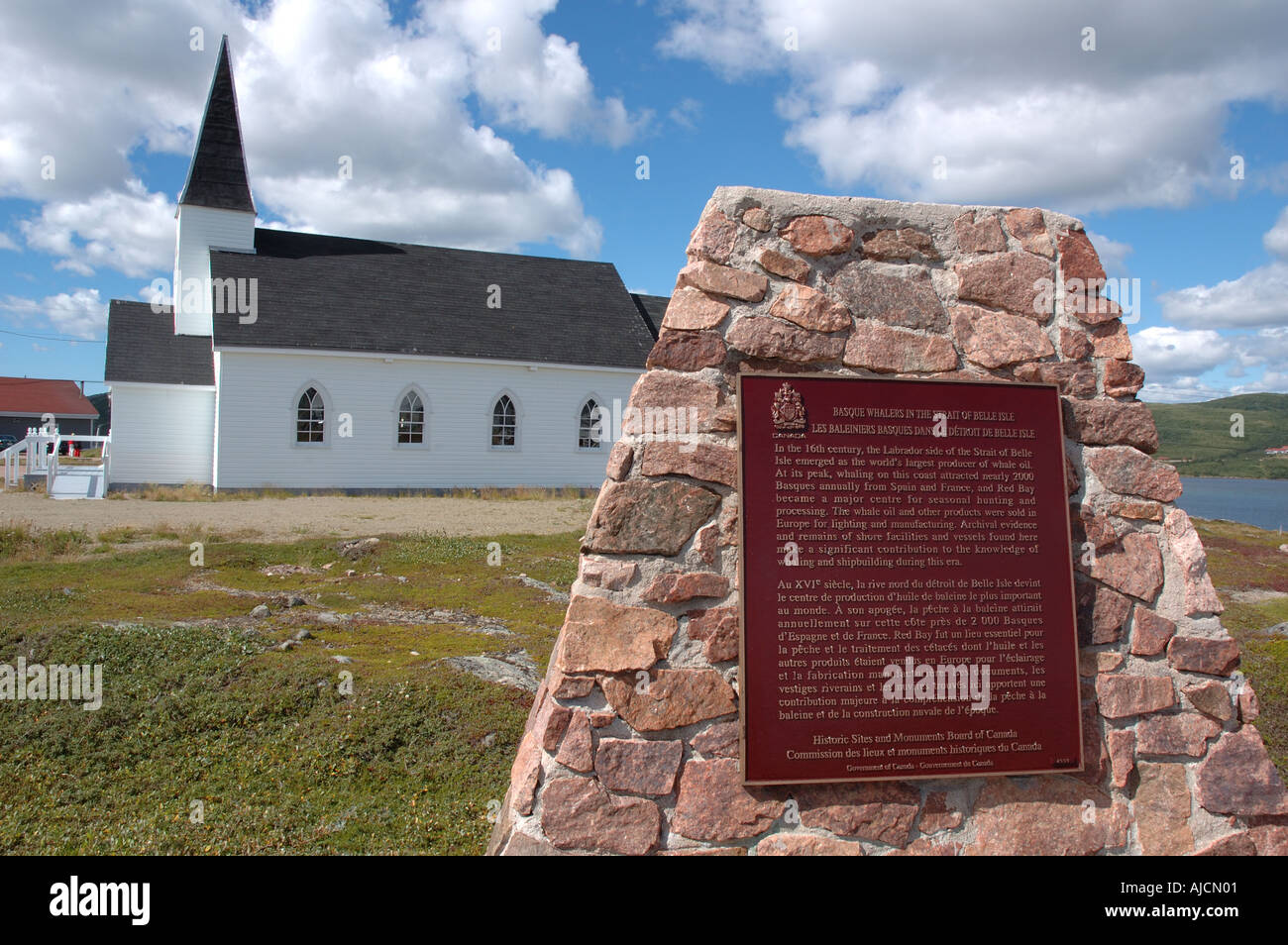 Church at Red Bay in Labrador, Canada Stock Photo - Alamy