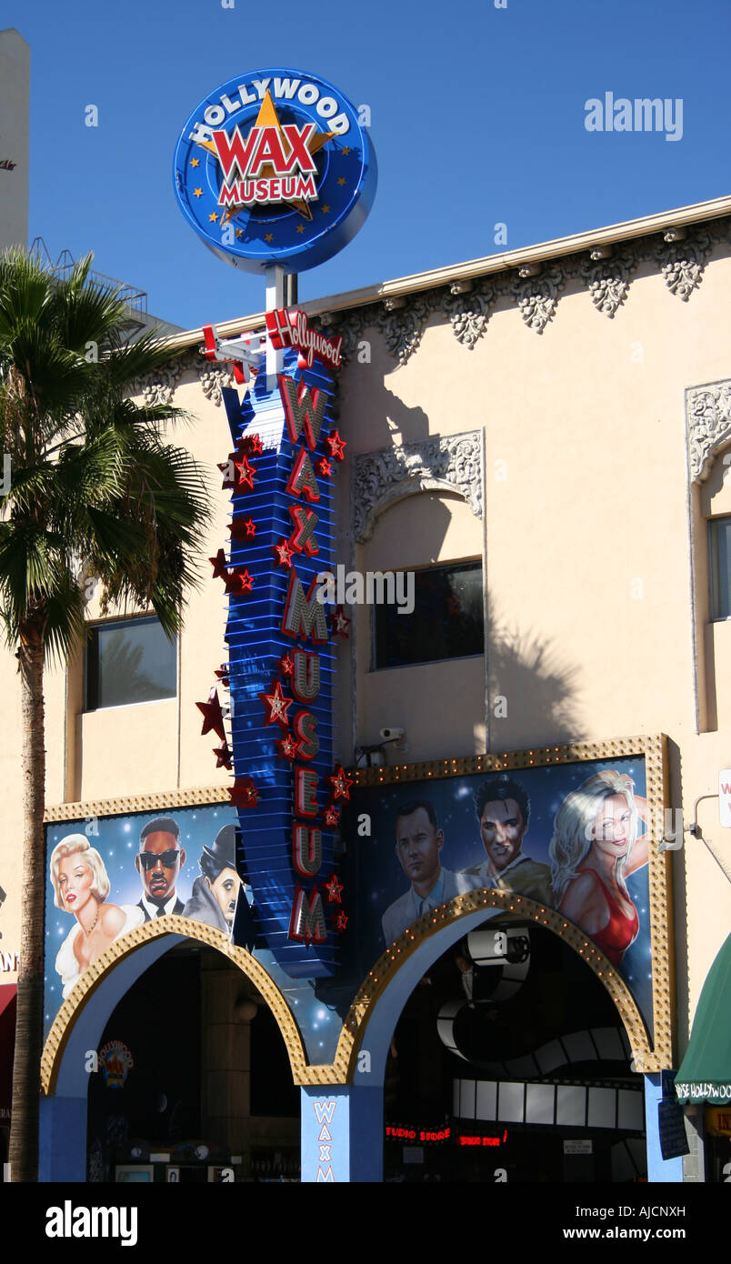 entrance and sign for Hollywood wax museum Los Angeles October 2007