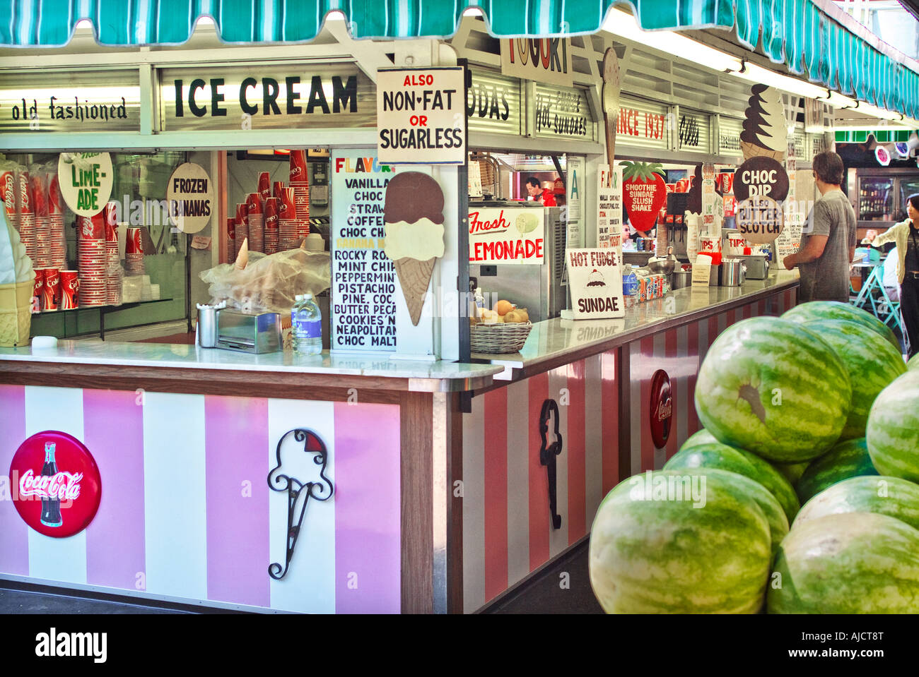 Ice Cream Shop In Farmers Market Los Angeles California Stock Photo Alamy