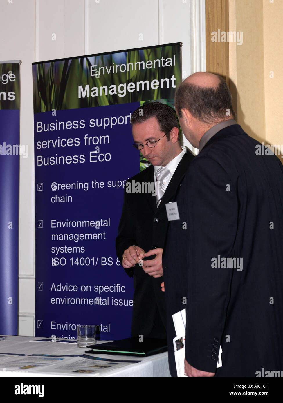 Sutton Business Forum Green Meeting Environmental Management and Business Support Systems Stock Photo