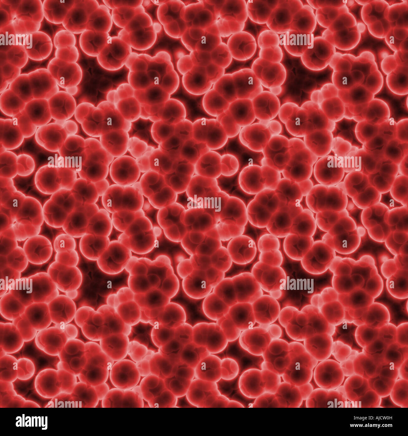a large rendered image of bacteria or cells under a microscope Stock Photo