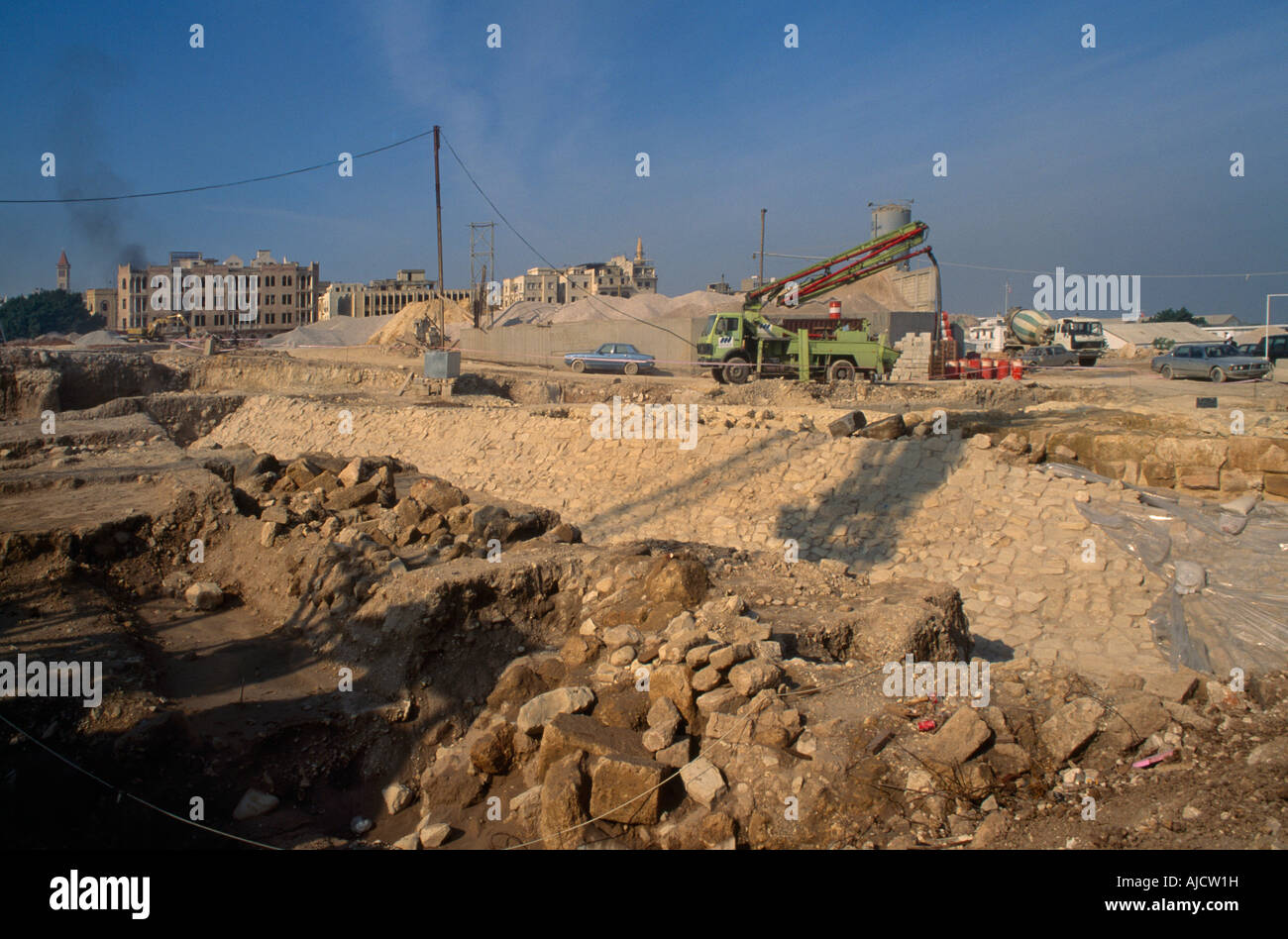 Solidere land reclamation site Beirut Lebanon Stock Photo
