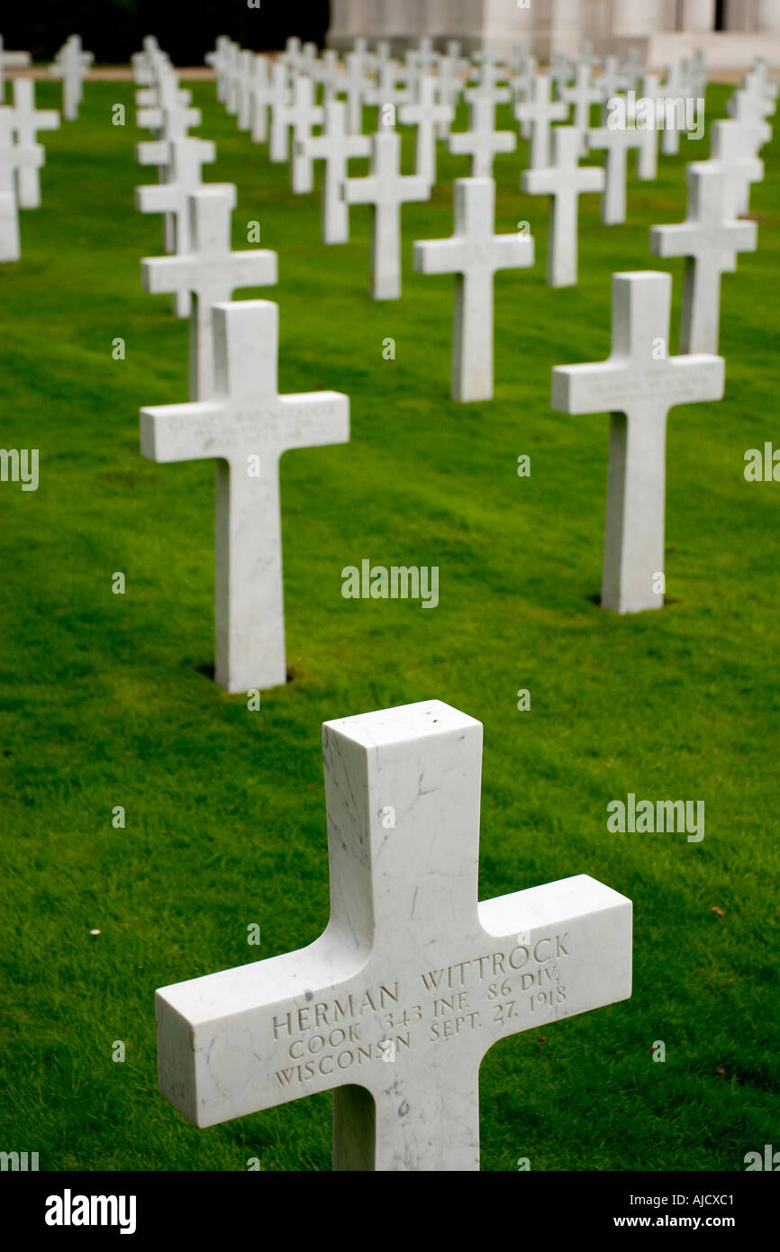 American World War 1 War Graves Brookwood Memorial Cemetery Stock Photo