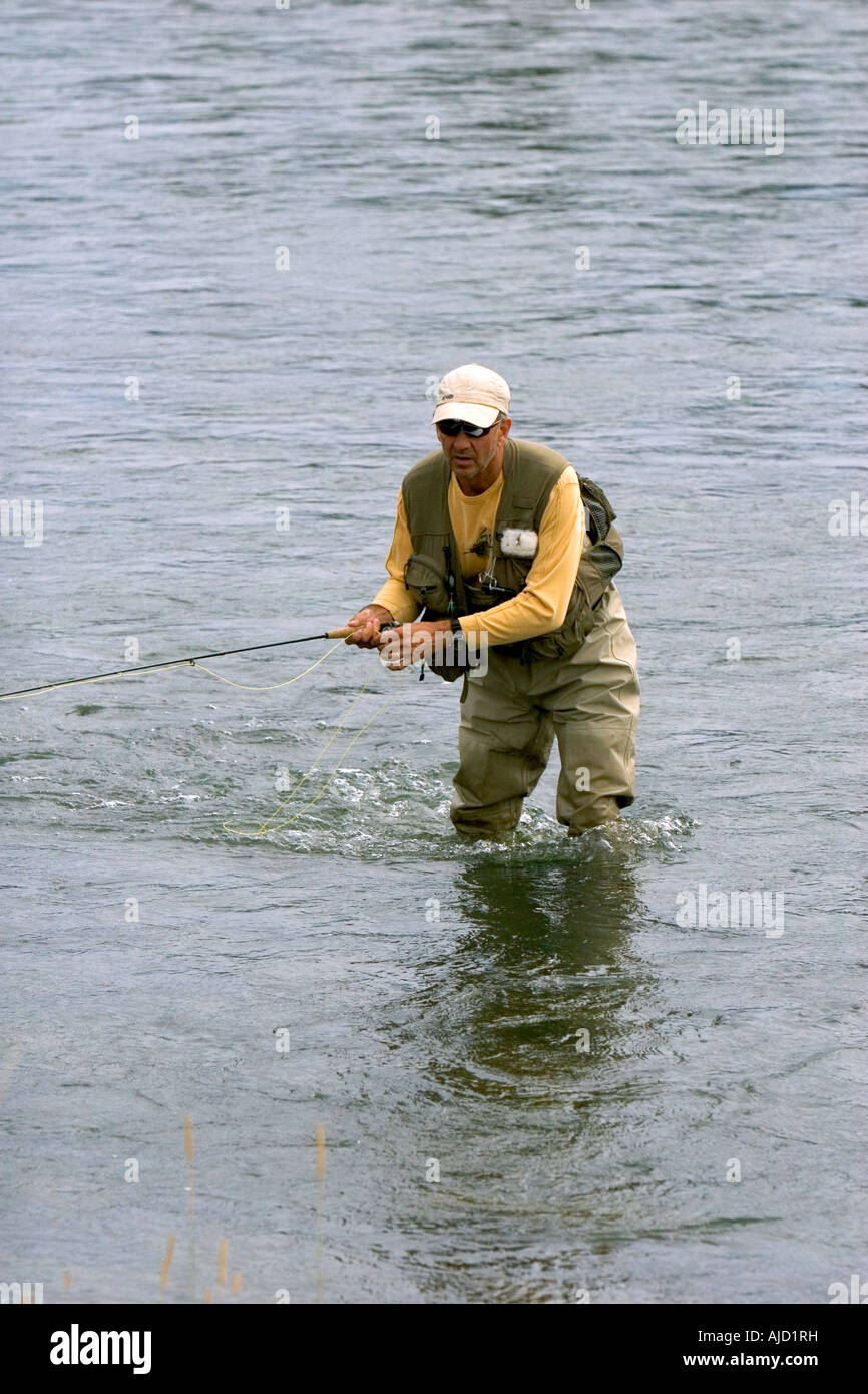 Fly fishing on the Henrys Fork of the Snake River in southeastern Idaho Stock Photo Alamy