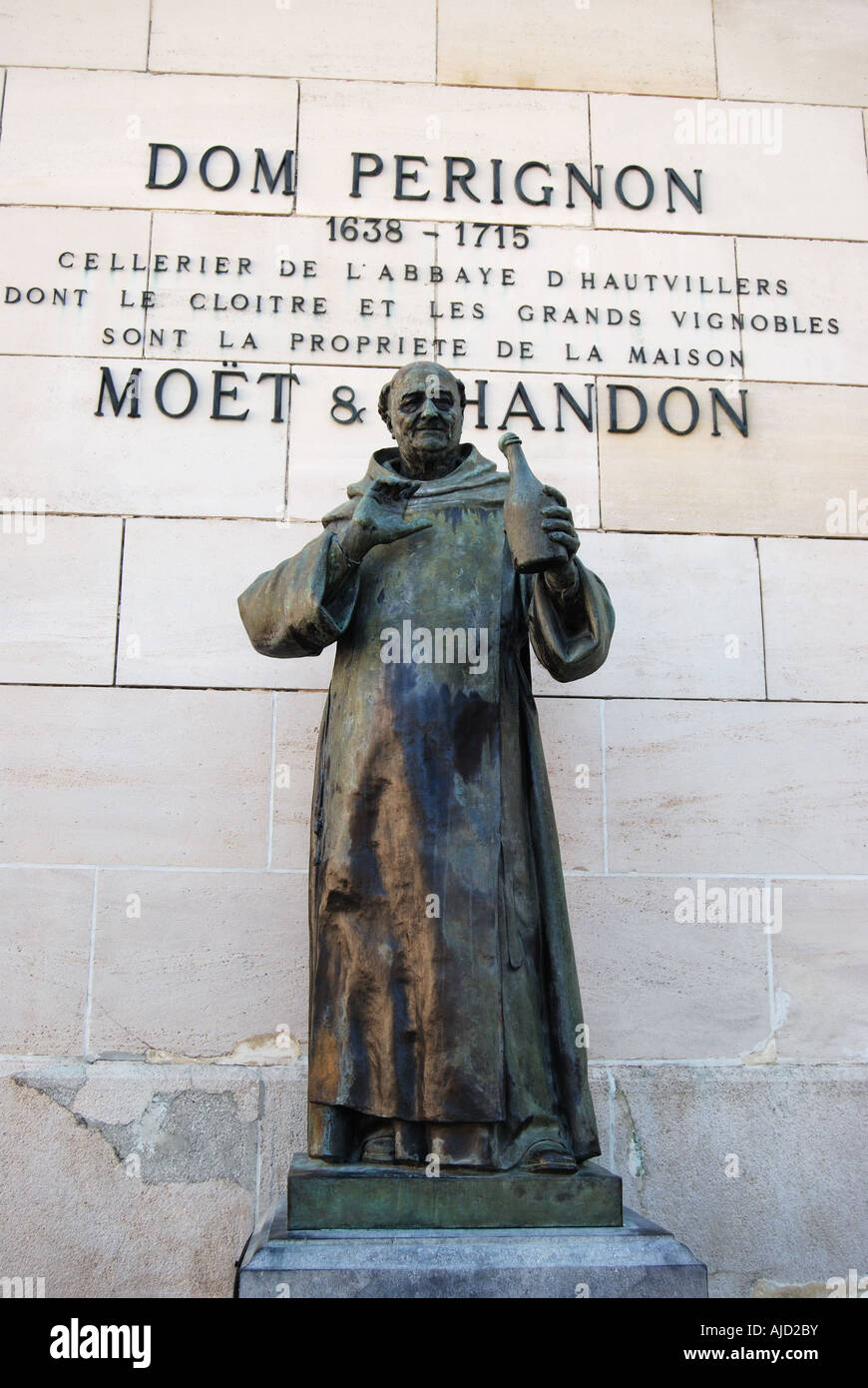 Dom Perignon (1638 - 1715) the French Benedictine monk who made important  contributions to the production and quality of champagne wine Stock Photo -  Alamy