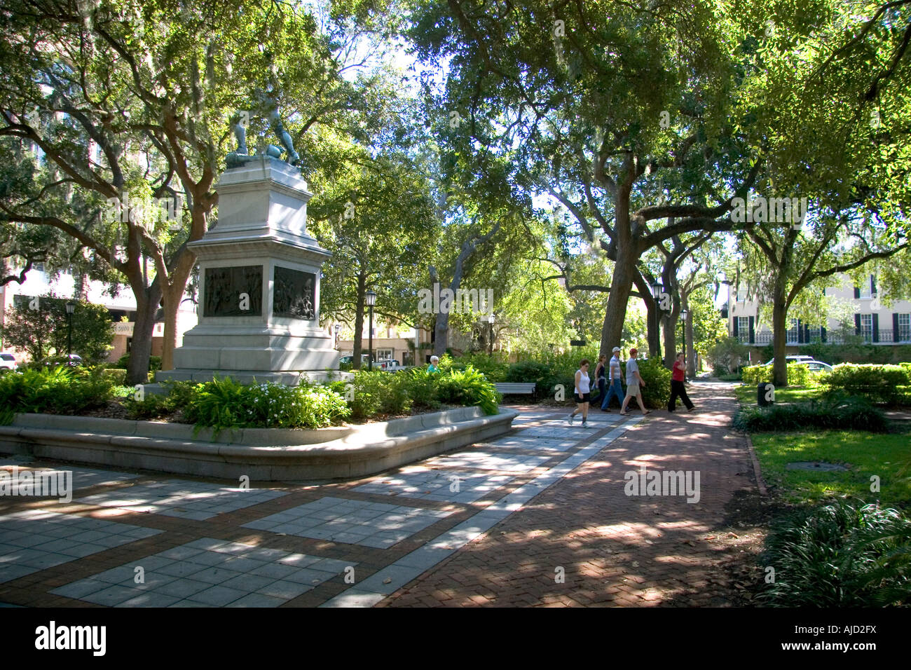 Chippewa Square in Savannah Stock Photo Alamy