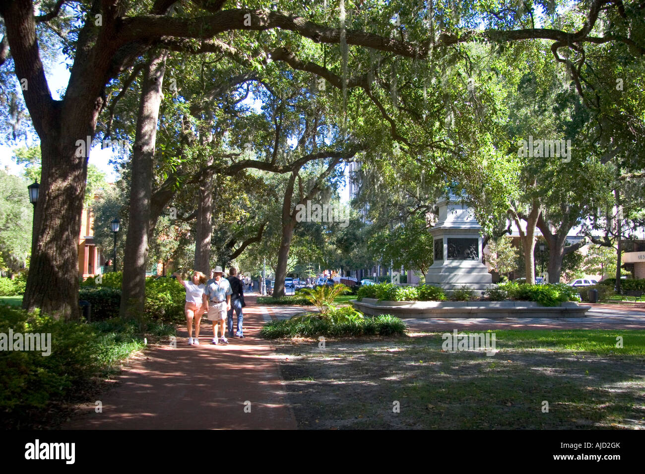 Chippewa Square in Savannah Georgia Stock Photo Alamy