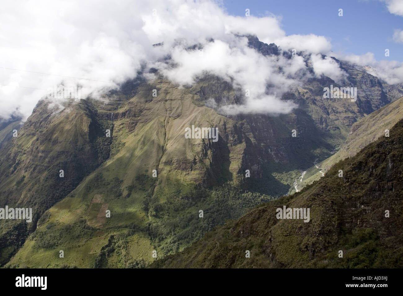 view of a mountain in Yungas, Bolivia Stock Photo