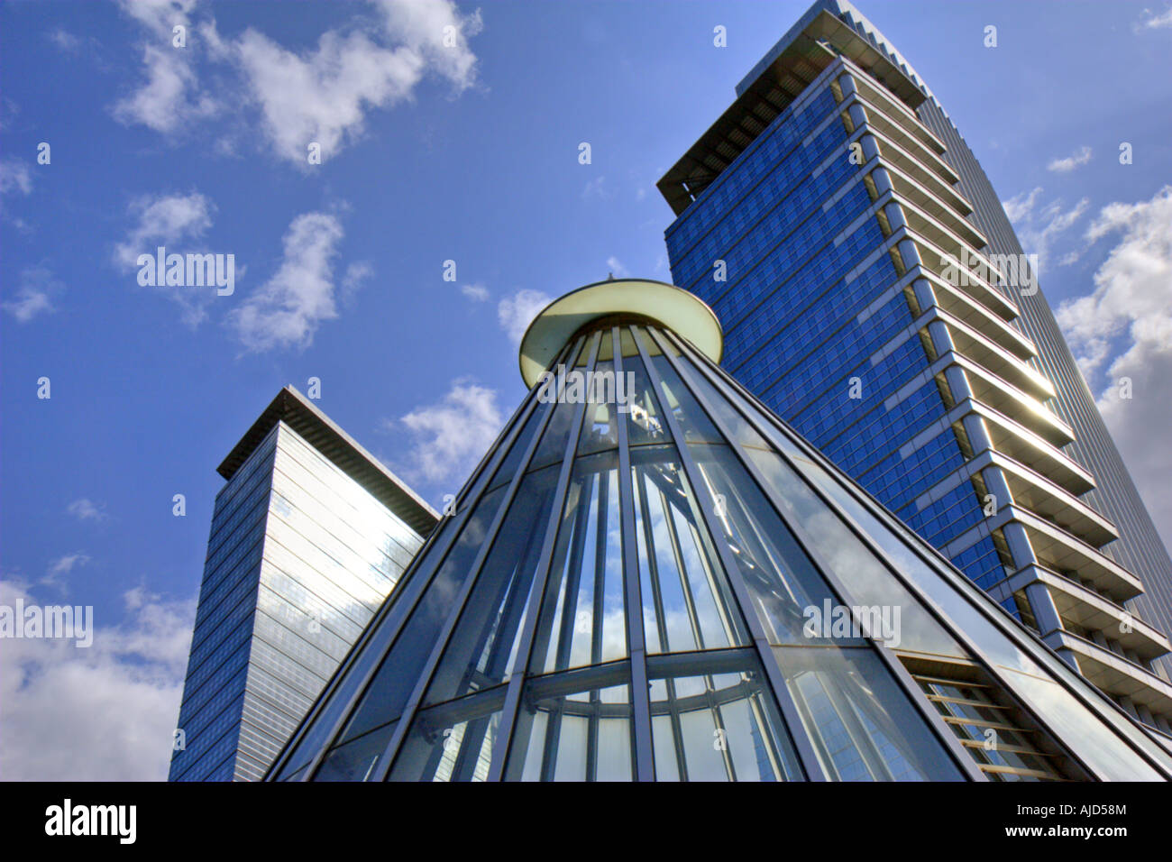 Pollux Rise high-rise buildings Kastor and Pollux, Germany, Hesse, Frankfurt/Main ...