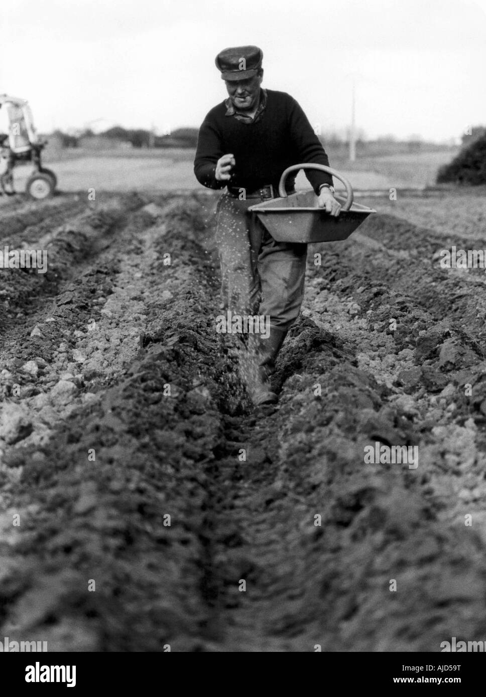Seed sowing machine Black and White Stock Photos & Images - Alamy
