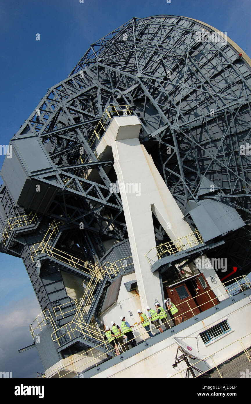 Arthur, the main satellite dish at Goonhilly, Earth Station, Cornwall Stock Photo