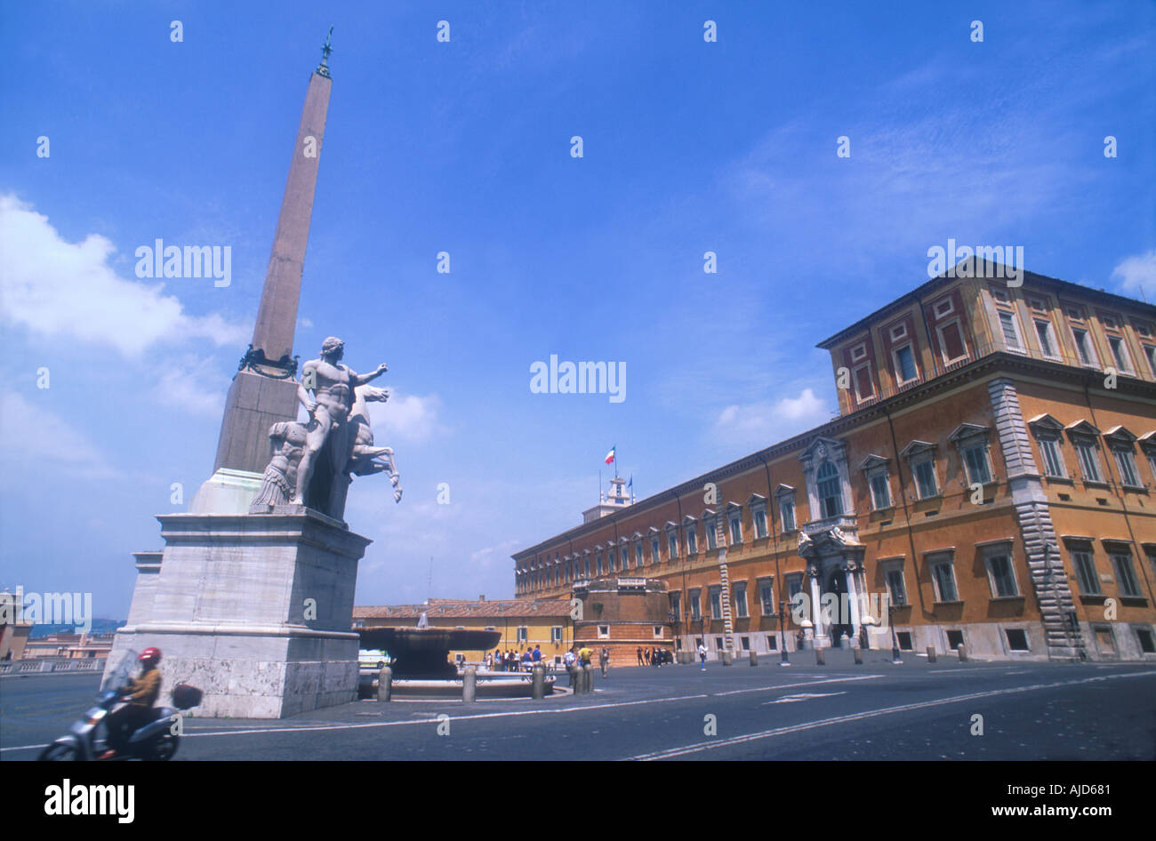 Quirinal Square and Palace seat of th Italian President Rome Italy Europe  Stock Photo