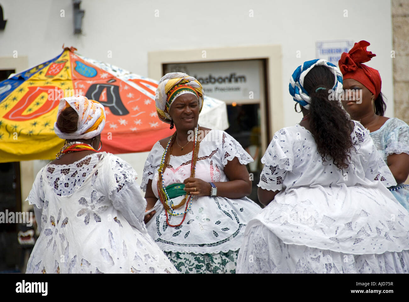 Bahia Salvador Bahia women in traditional dress Brazil South America Stock  Photo - Alamy