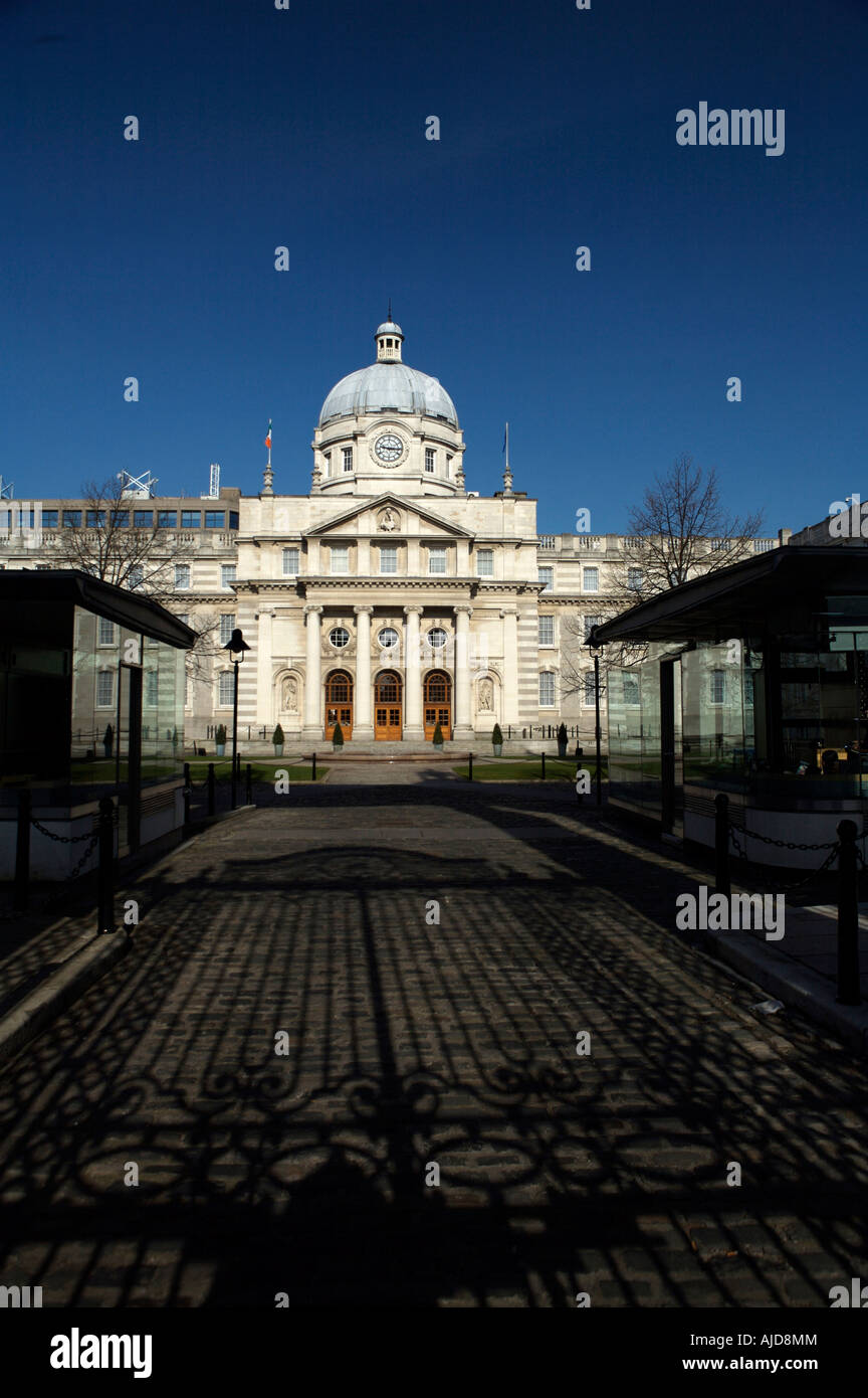 Front facade of the Irish Government buildings Upper Merrion Street Dublin Eire Ireland EU Europe Stock Photo