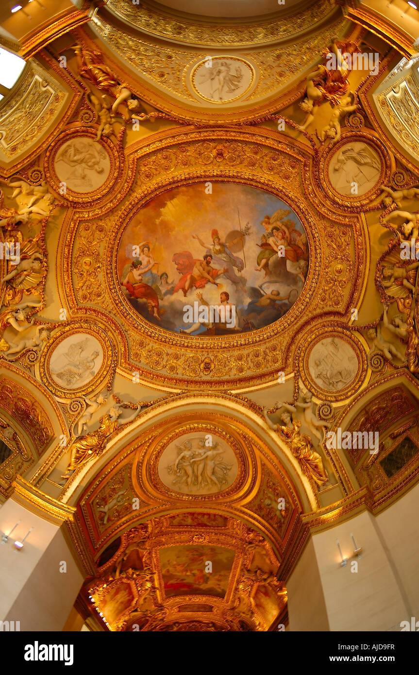 Louvre museum gallery ornate hi-res stock photography and images - Alamy
