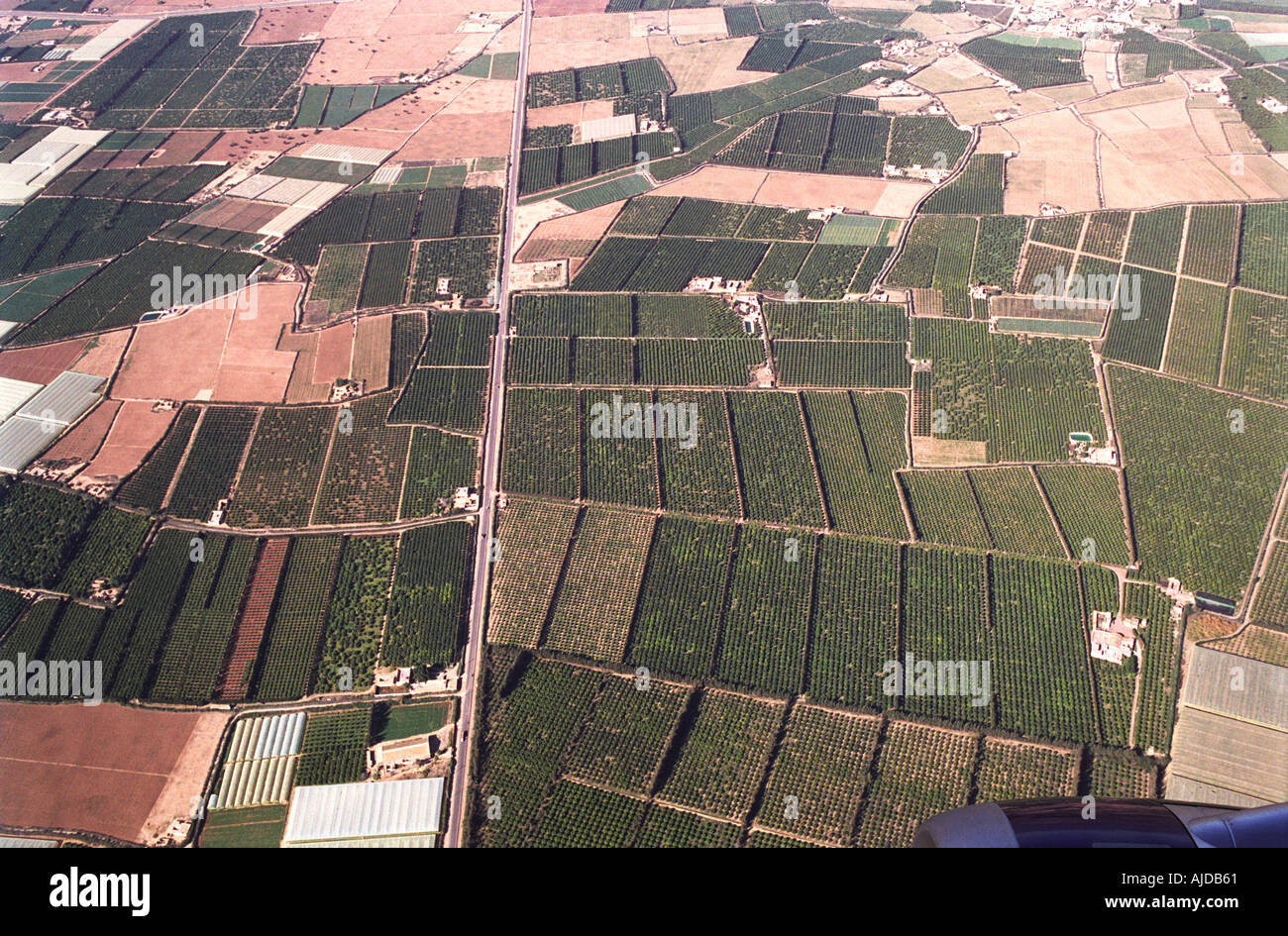 Aerial view agriculture Morocco North Africa HOMER SYKES Stock Photo