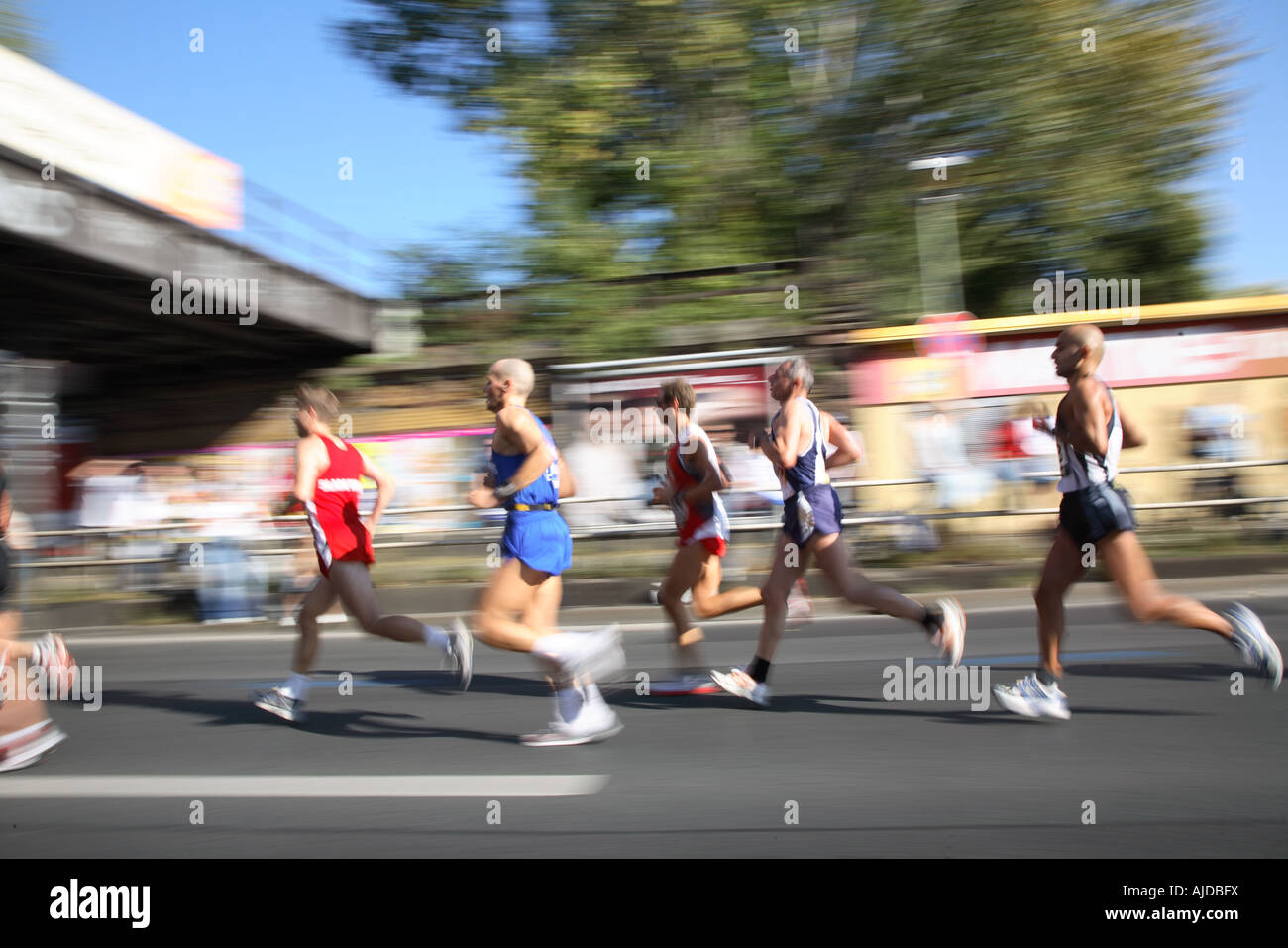 Berlin Marathon Marathonlauf Stock Photo