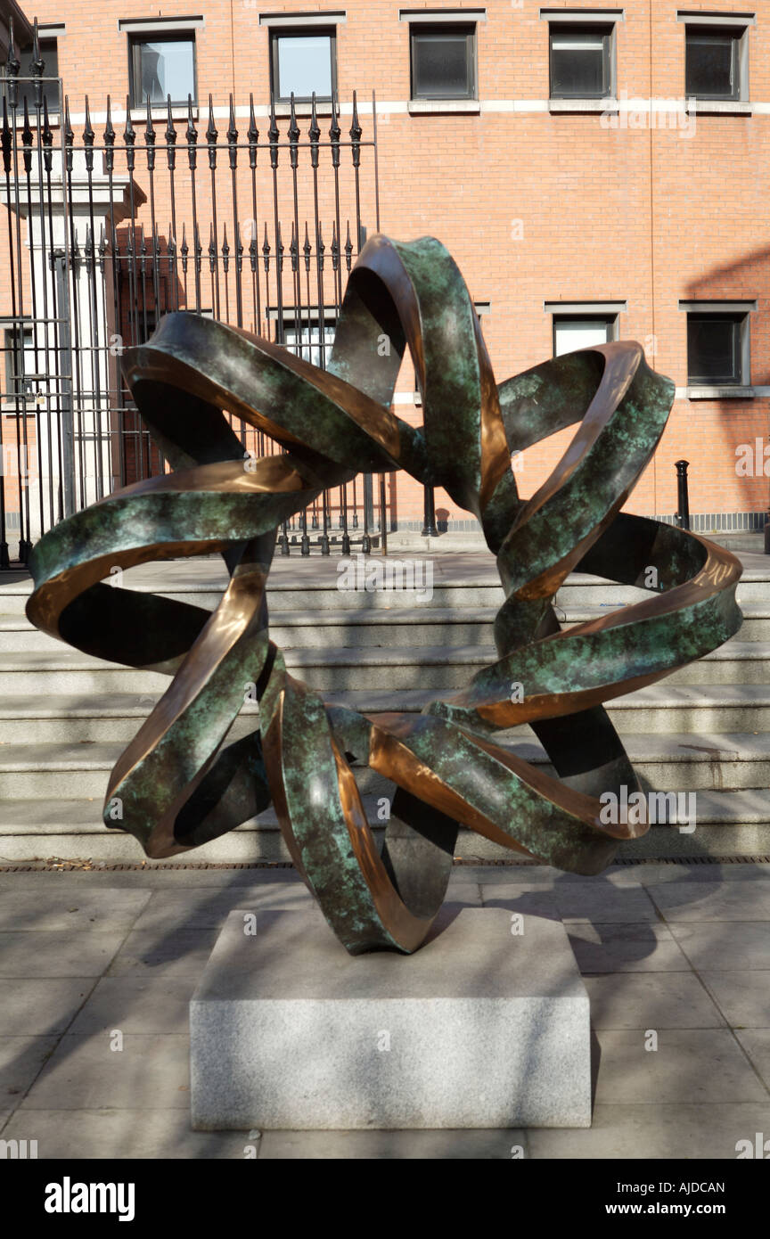 Metal sculpture in Trinity College, Dublin Ireland Stock Photo Alamy