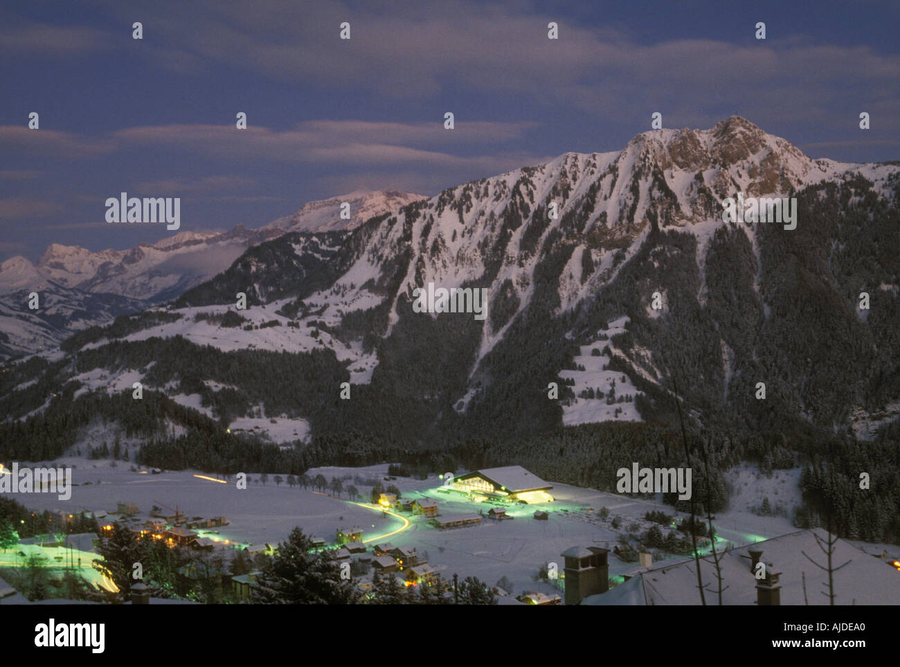 Leysin switzerland at night hi-res stock photography and images - Alamy