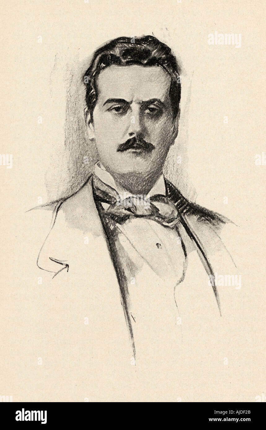 Giacomo Antonio Domenico Michele Secondo Maria Puccini, aka Giacomo Puccini, 1858 -1924. Italian composer. Stock Photo