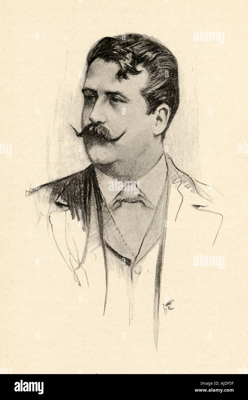 Ruggero or Ruggiero Leoncavallo, 1857 - 1919.  Italian opera composer and librettist. Stock Photo