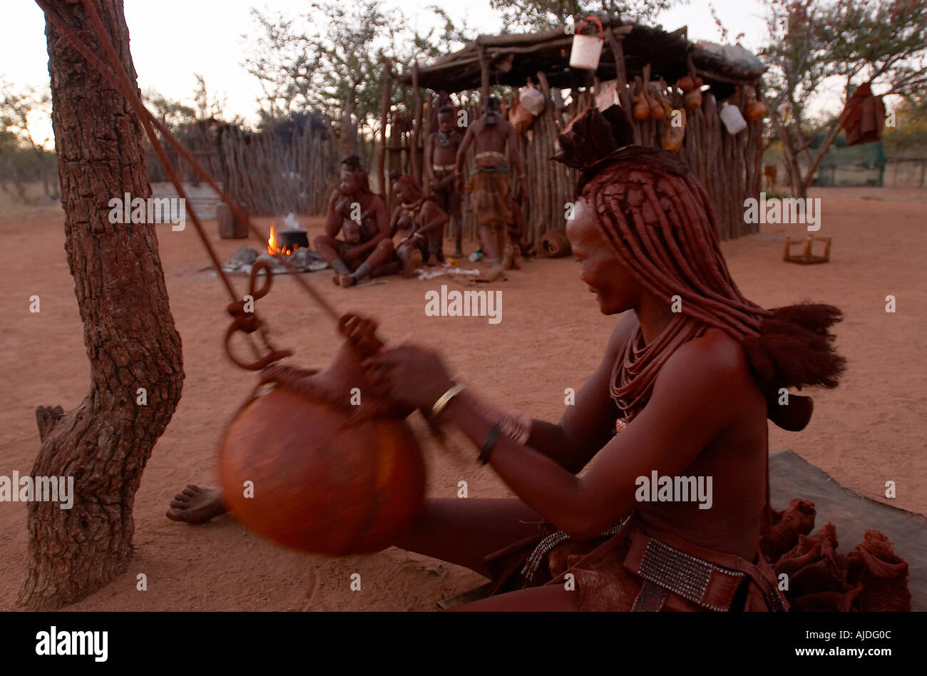 Namibia Kaokoland Himba People Himba Woman Covered In Ochre And Clay