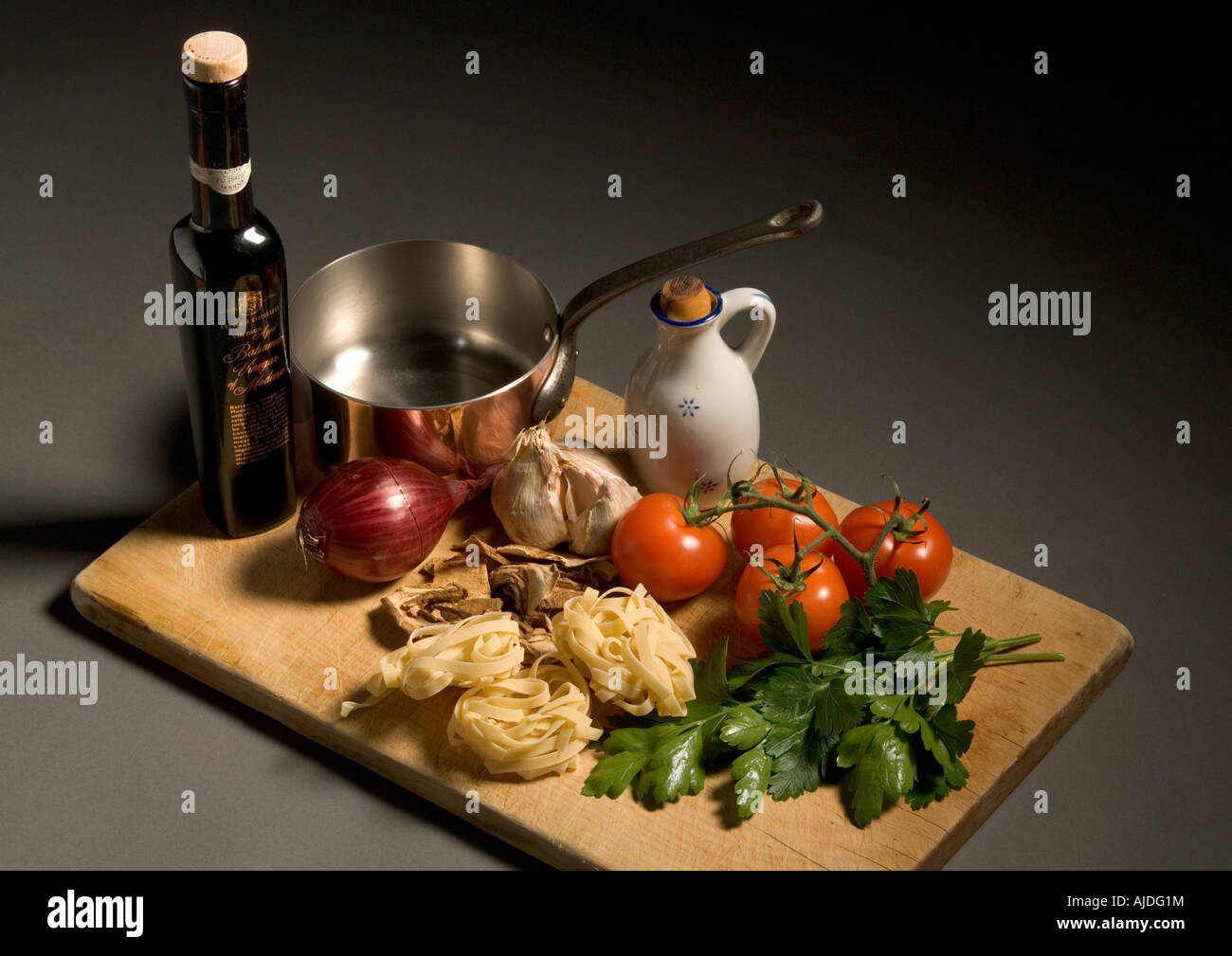 Ingredients for an Italian recipe Stock Photo