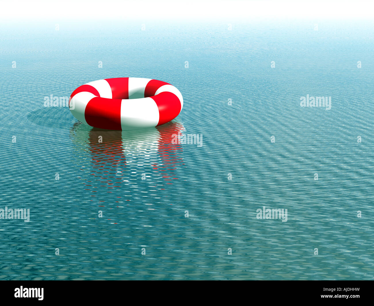 Red white life saving bouy hi-res stock photography and images - Alamy