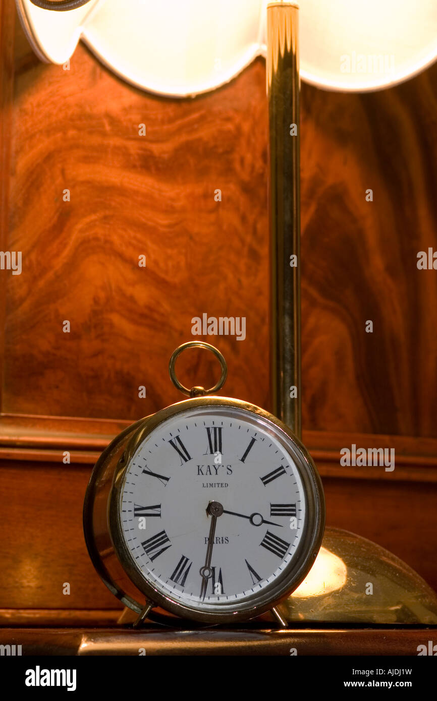 carriage clock and lamp Stock Photo Alamy