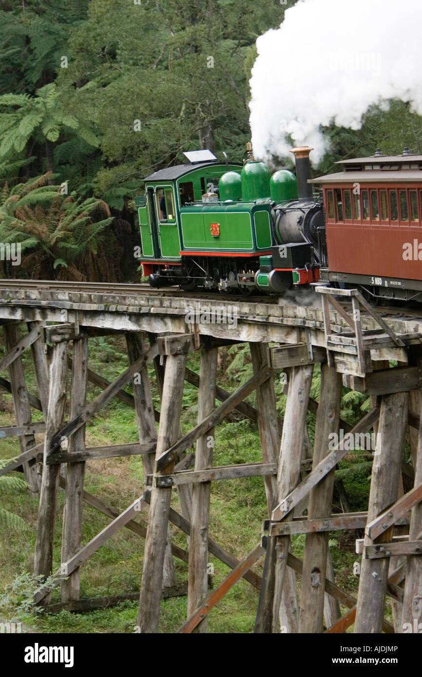 Trestle bridge Puffing Billy historic steam railway Melbourne Australia Stock Photo Alamy