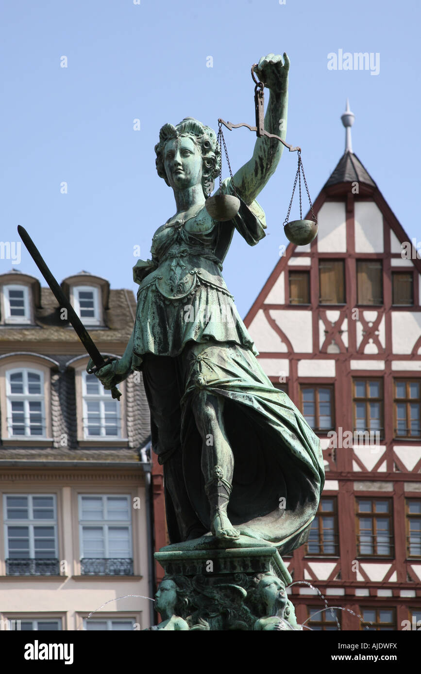 Frankfurt Am Main Roemer Roemerberg Justitia Justice ...