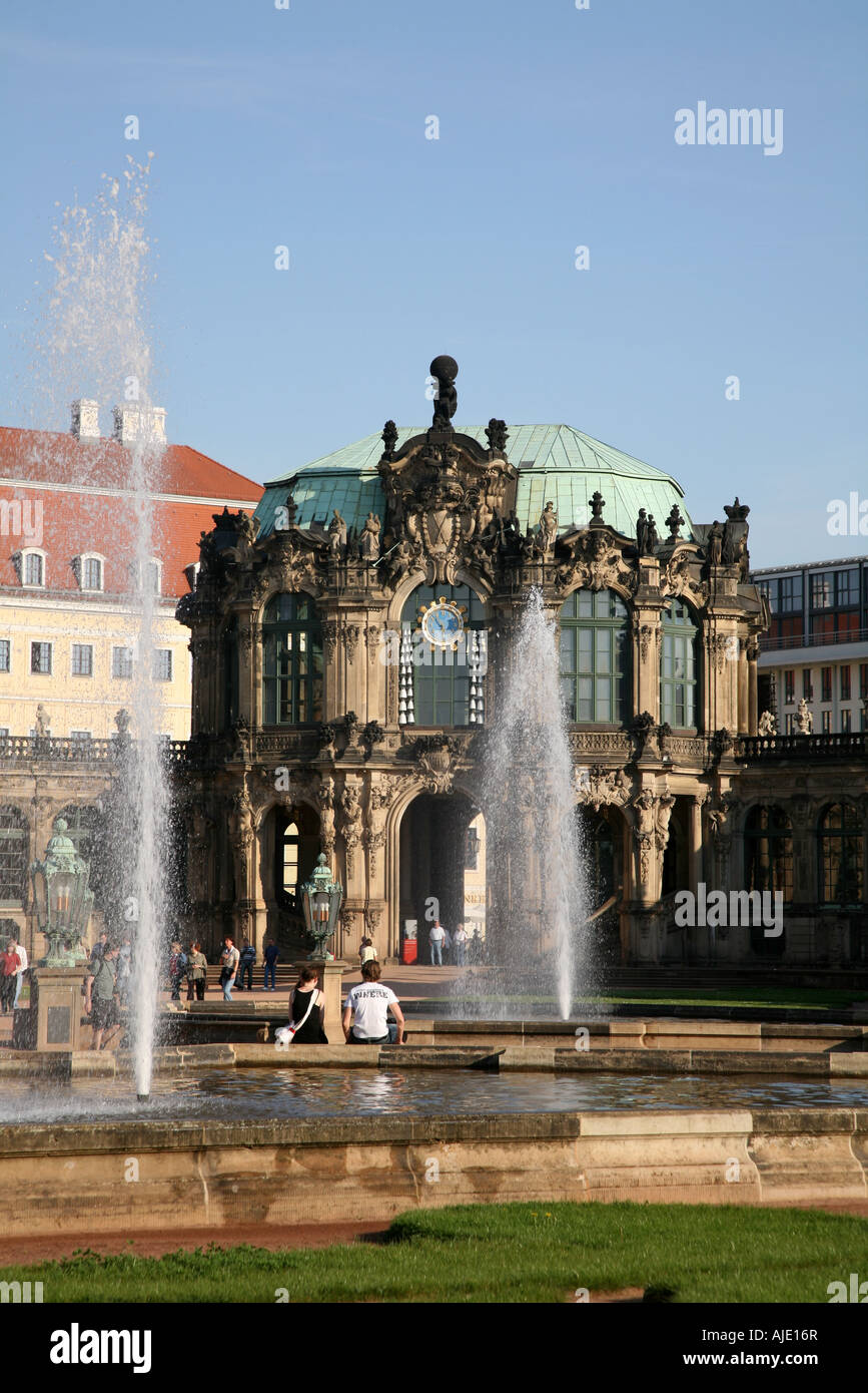 Sachsen Saxony Dresden Zwinger Glockenspielpavillon Glockenspiel