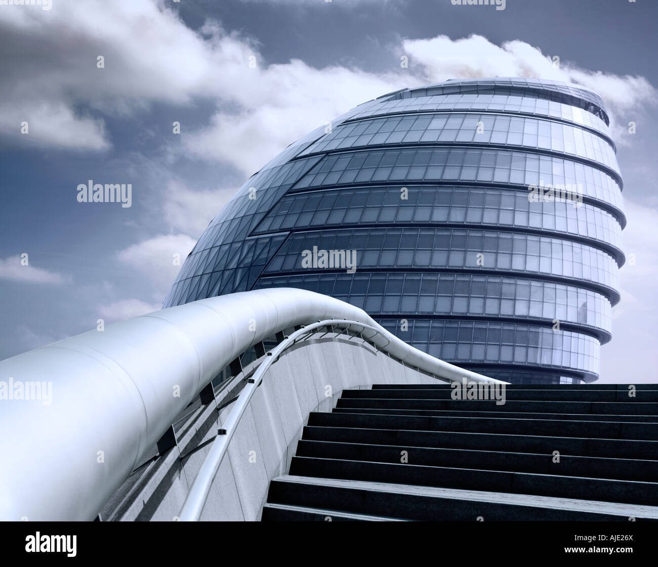 Steps and handrail leading up to City Hall in London Stock Photo Alamy
