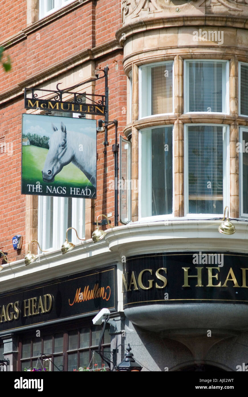 sign of Nags Head pub in Floral Street Covent Garden Stock Photo