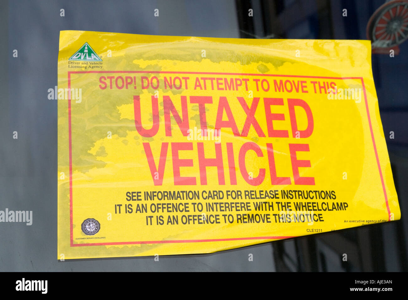 Car, wheel clamp, government agencies, untaxed, Denver Boot, yellow