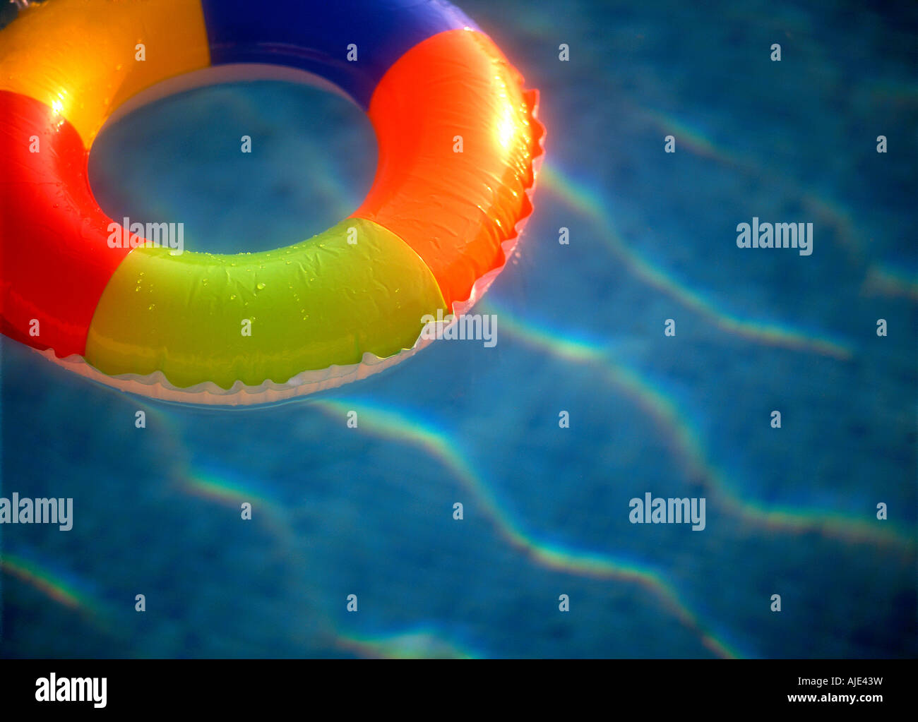 swim ring in pool Stock Photo Alamy