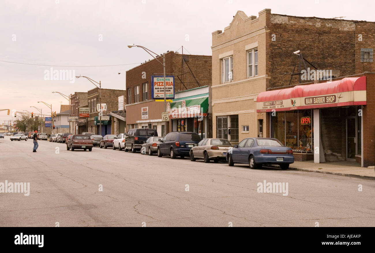 East Chicago Indiana USA, Main Street Stock Photo