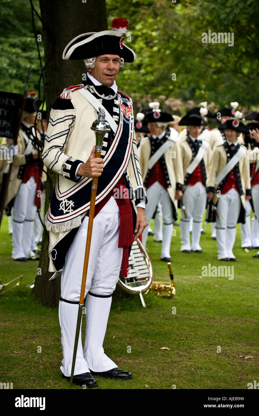Drum Major from the Middlesex County Volunteers Fifes and Drums at