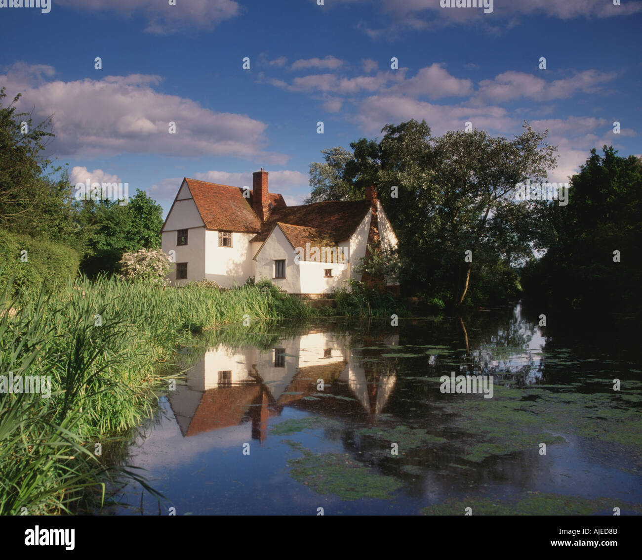 Willy Lotts Cottage on the Flatford Mill Estate Suffolk Stock Photo