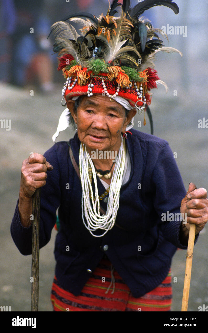 Philippines- old native woman of Benoue Stock Photo