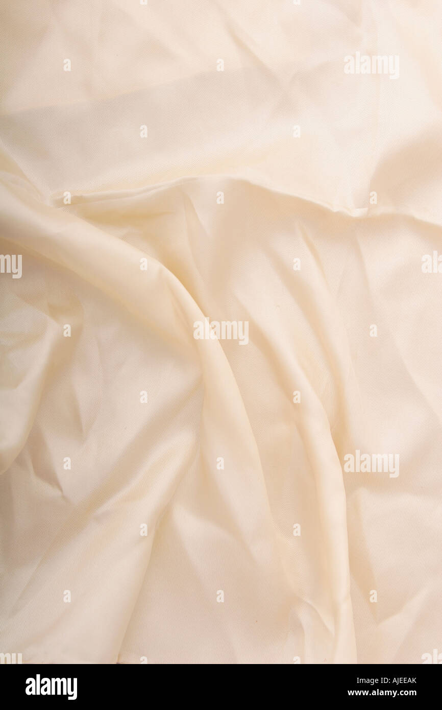 white silk fabric shot from above great background Stock Photo