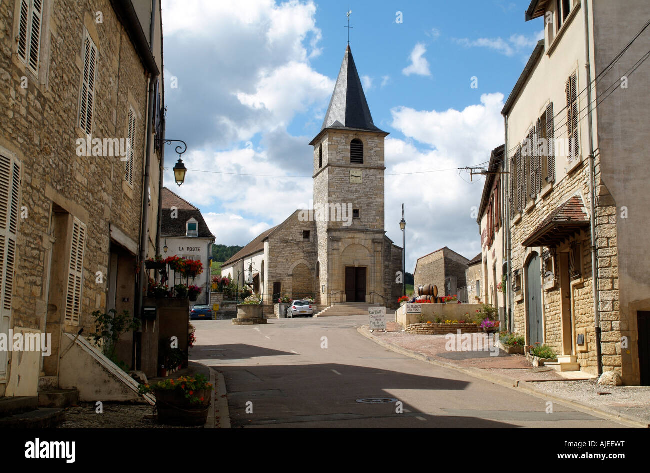 Vosne Romanee a wine town in the Burgundy Region of France Stock Photo