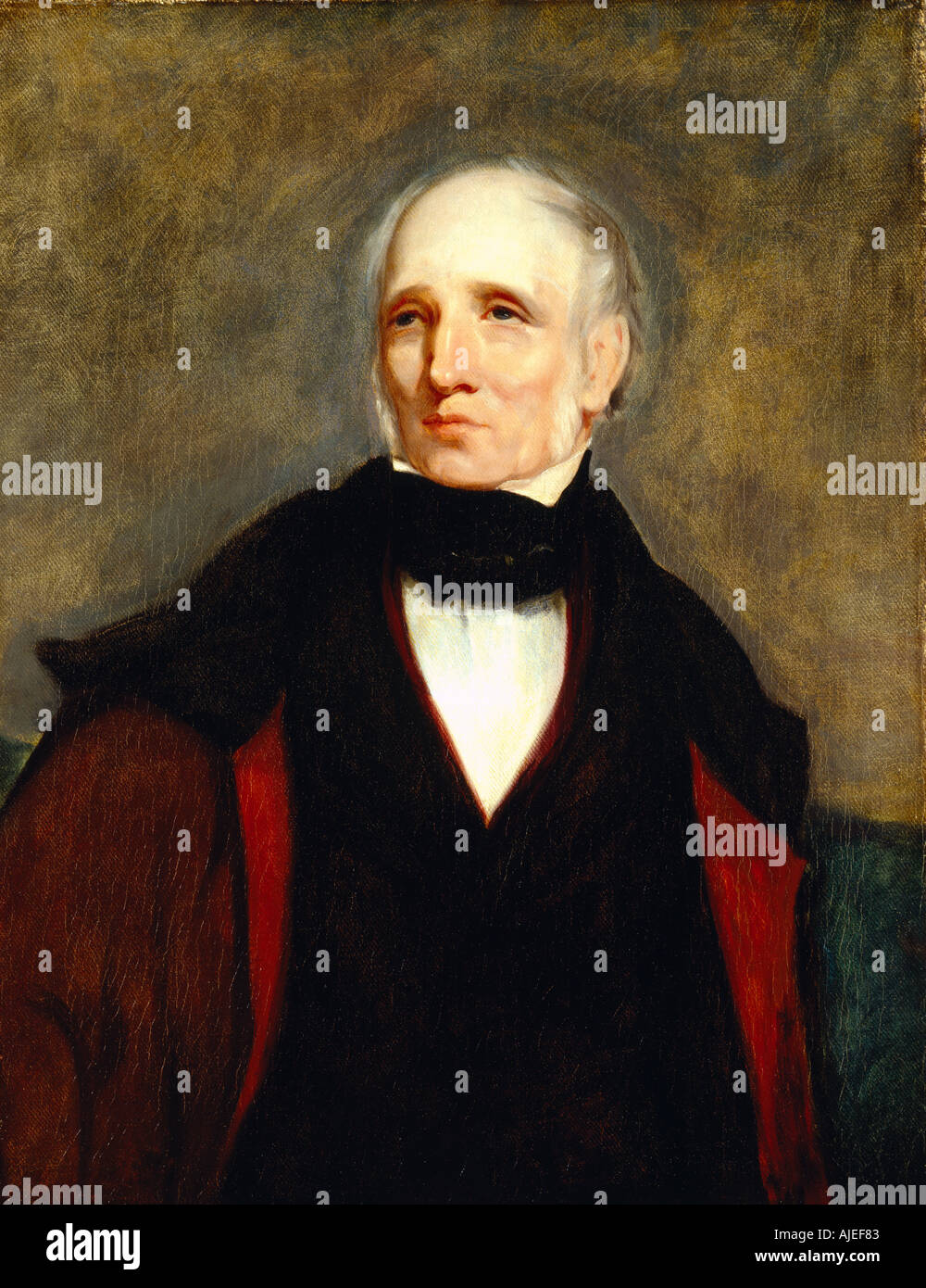 Painting of William Wordsworth at Wordsworth House Cockermouth Cumbria Stock Photo