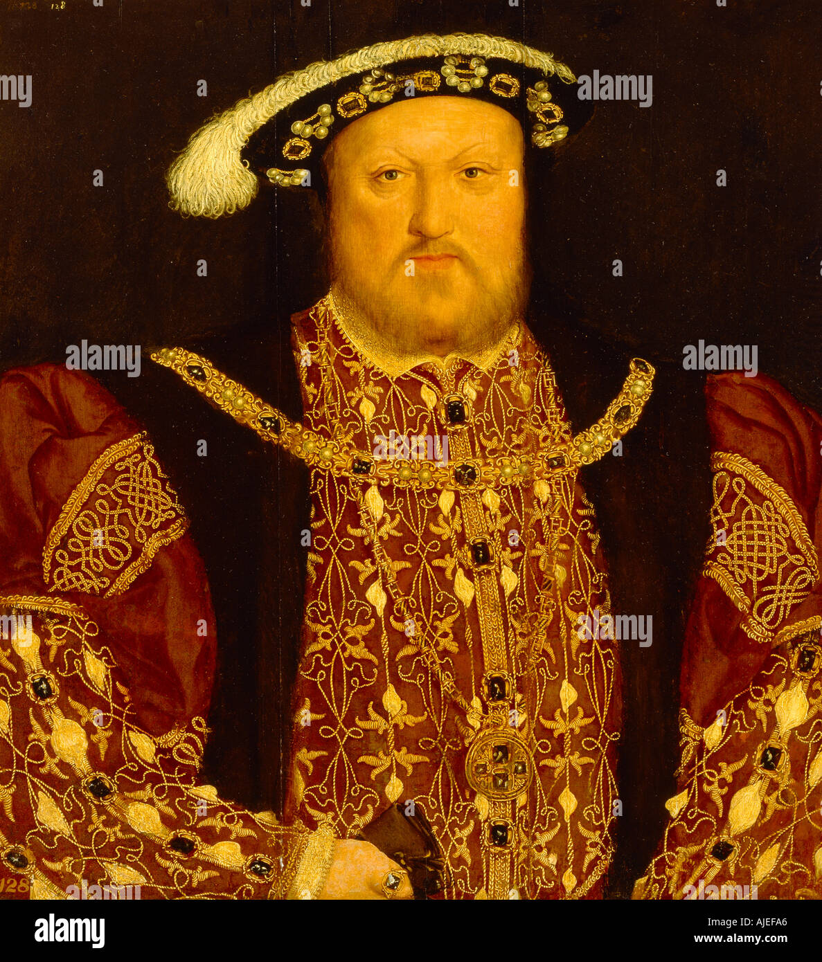 Portrait of HENRY VIII by Hans Holbein at Blickling Hall Norfolk Stock
