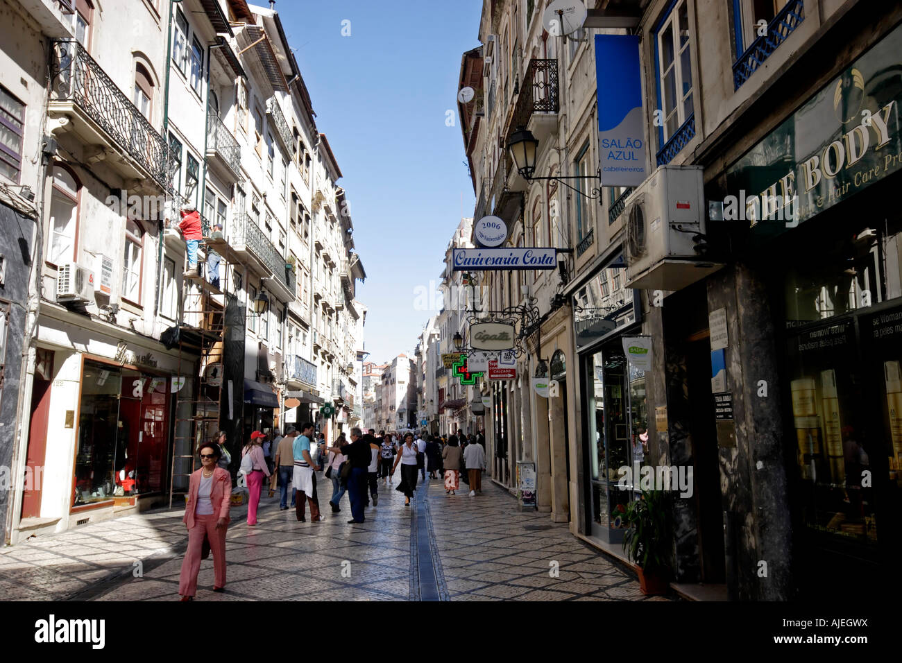 Active Boulevard in Coimbra Portugal Stock Photo