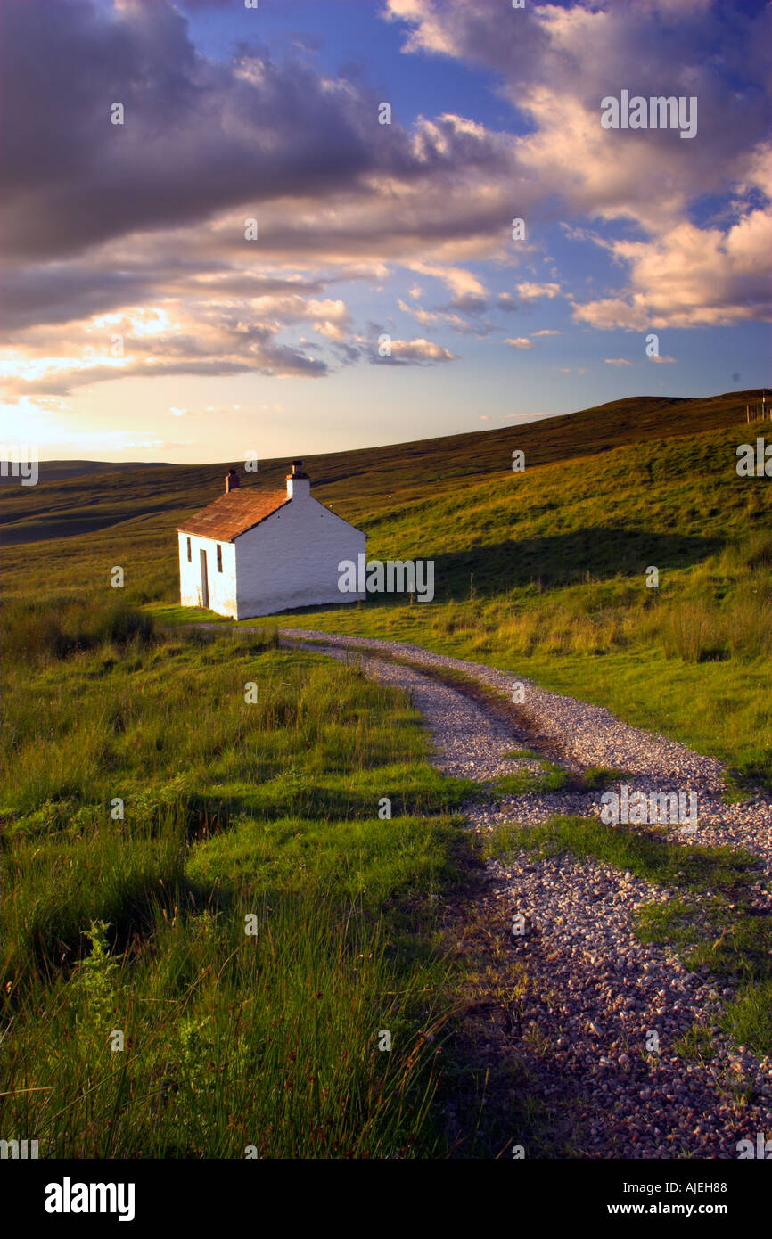 England Cumbria Hartside A small cottage located within the barren landscape of Hartside Pass Stock Photo